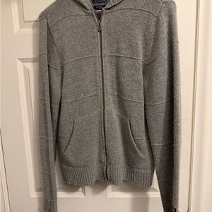 Men's The North Face Full Zip Wool Sweater Hoodie. LIKE NEW!